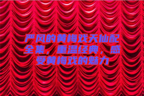 嚴(yán)風(fēng)的黃梅戲天仙配全集，重溫經(jīng)典，感受黃梅戲的魅力