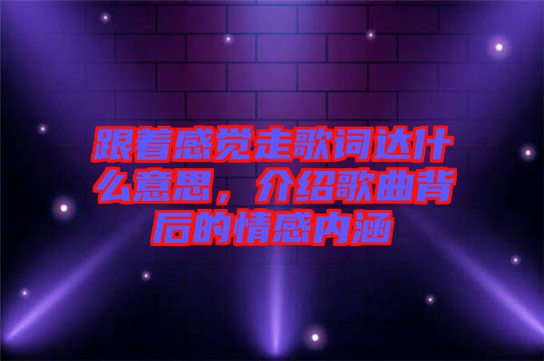 跟著感覺走歌詞達什么意思，介紹歌曲背后的情感內涵
