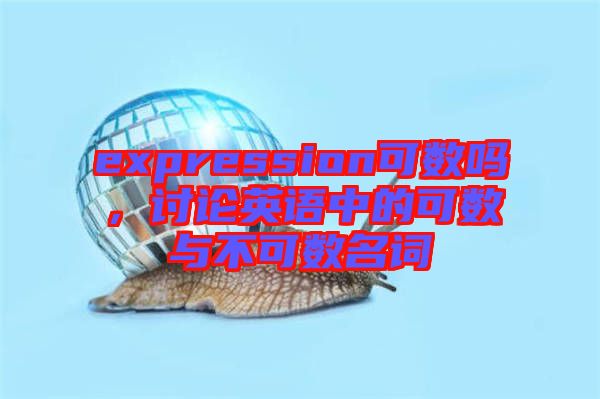 expression可數(shù)嗎，討論英語中的可數(shù)與不可數(shù)名詞