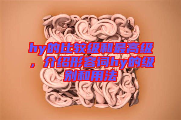 hy的比較級和最高級，介紹形容詞hy的級別和用法