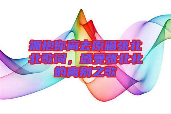 擁抱你離去原唱張北北歌詞，感受張北北的離別之歌
