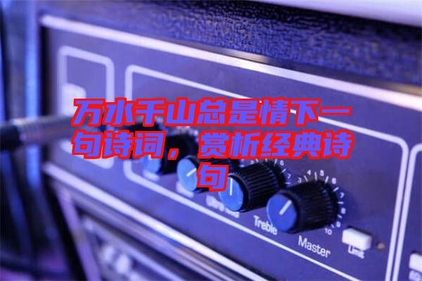 萬水千山總是情下一句詩詞，賞析經(jīng)典詩句