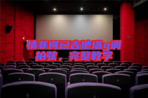 情非得已吉他譜g調(diào)拍弦，完整教學