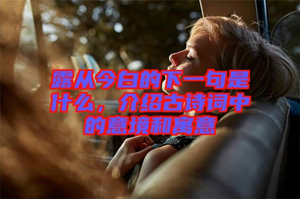 露從今白的下一句是什么，介紹古詩詞中的意境和寓意