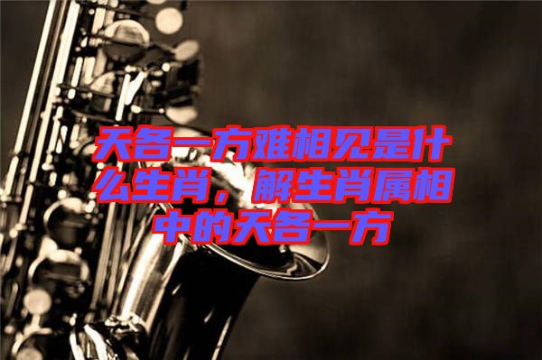 天各一方難相見是什么生肖，解生肖屬相中的天各一方