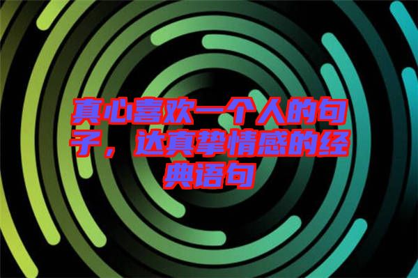真心喜歡一個人的句子，達(dá)真摯情感的經(jīng)典語句