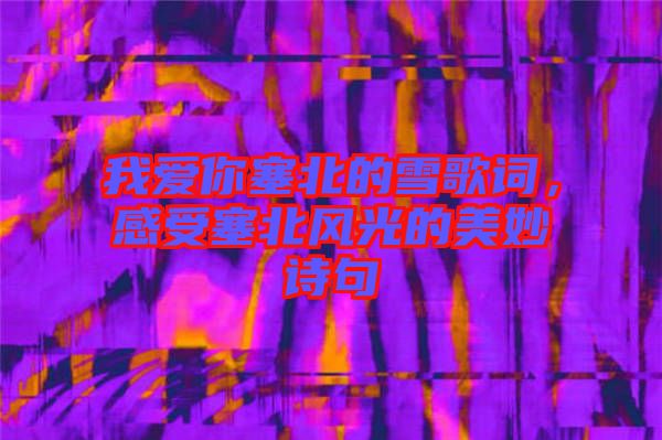 我愛你塞北的雪歌詞，感受塞北風光的美妙詩句