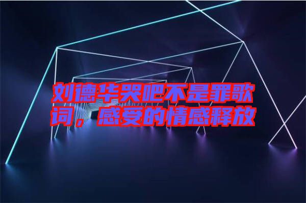 劉德華哭吧不是罪歌詞，感受的情感釋放