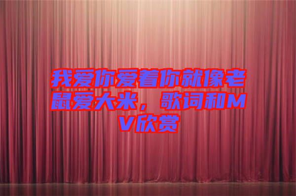我愛(ài)你愛(ài)著你就像老鼠愛(ài)大米，歌詞和MV欣賞
