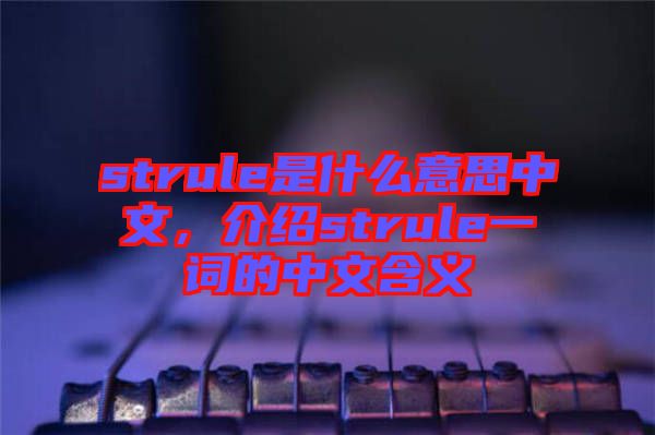 strule是什么意思中文，介紹strule一詞的中文含義