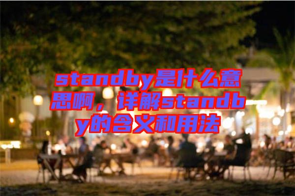 standby是什么意思啊，詳解standby的含義和用法