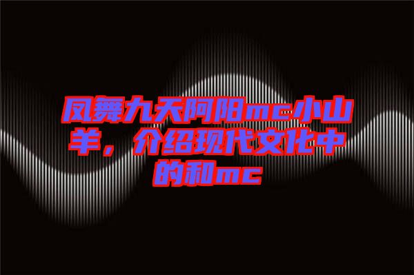 鳳舞九天阿陽mc小山羊，介紹現(xiàn)代文化中的和mc