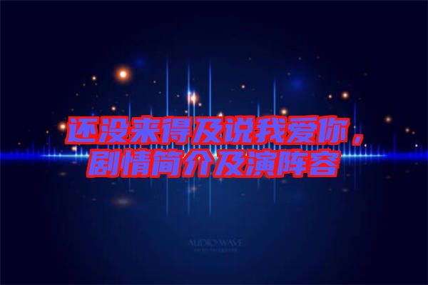 還沒來得及說我愛你，劇情簡介及演陣容