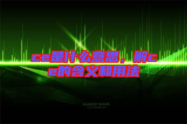 ce是什么意思，解ce的含義和用法