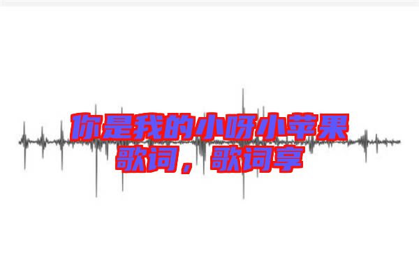 你是我的小呀小蘋果歌詞，歌詞享