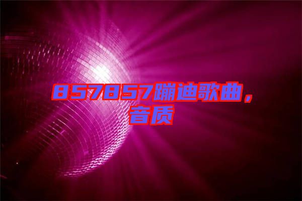 857857蹦迪歌曲，音質(zhì)