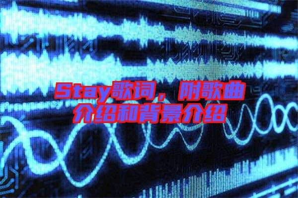 Stay歌詞，附歌曲介紹和背景介紹