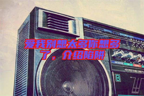 愛我別想太多你想多了，介紹陷阱