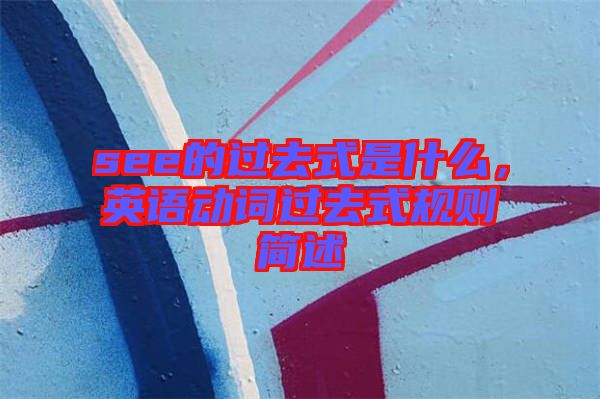 see的過去式是什么，英語動詞過去式規(guī)則簡述