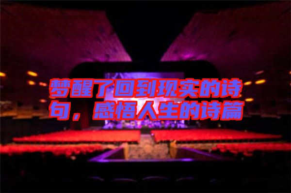 夢醒了回到現(xiàn)實的詩句，感悟人生的詩篇