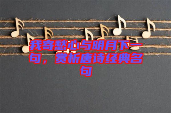 我寄愁心與明月下一句，賞析唐詩經(jīng)典名句
