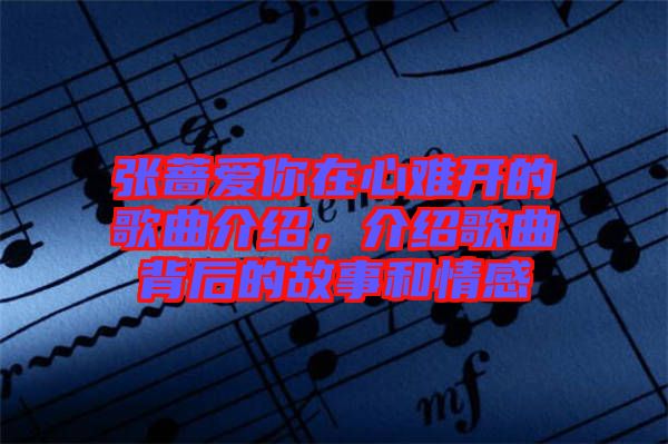 張薔愛你在心難開的歌曲介紹，介紹歌曲背后的故事和情感
