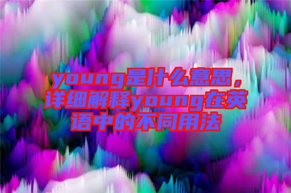 young是什么意思，詳細解釋young在英語中的不同用法