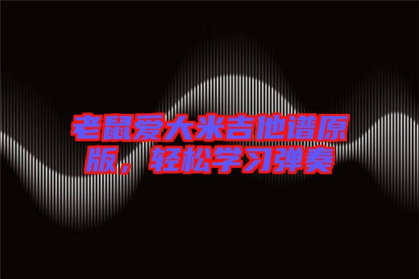 老鼠愛大米吉他譜原版，輕松學(xué)習(xí)彈奏