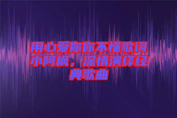 用心愛你你不懂歌詞小阿楓，深情演繹經(jīng)典歌曲
