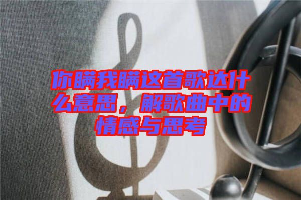你瞞我瞞這首歌達(dá)什么意思，解歌曲中的情感與思考