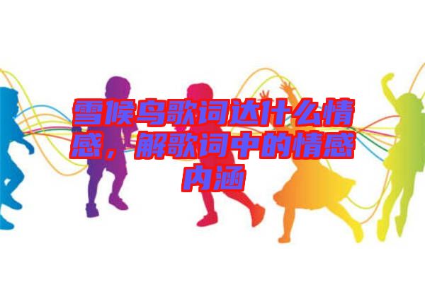 雪候鳥(niǎo)歌詞達(dá)什么情感，解歌詞中的情感內(nèi)涵
