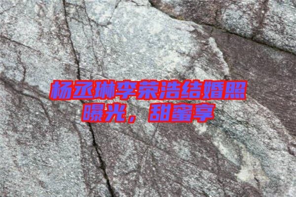 楊丞琳李榮浩結(jié)婚照曝光，甜蜜享