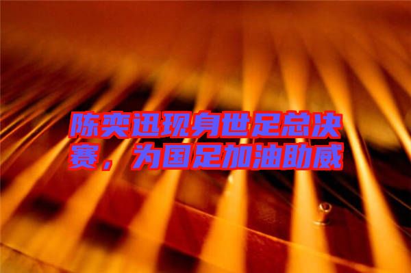 陳奕迅現(xiàn)身世足總決賽，為國足加油助威
