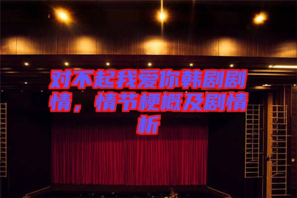 對不起我愛你韓劇劇情，情節(jié)梗概及劇情析