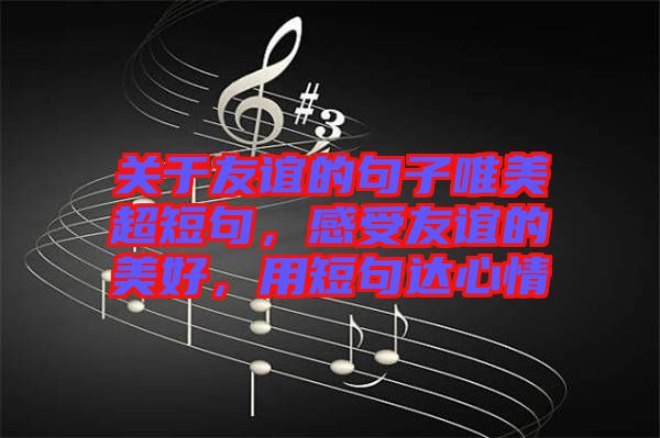 關于友誼的句子唯美超短句，感受友誼的美好，用短句達心情