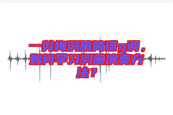 一剪梅洞簫簡譜g調(diào)，如何學(xué)習(xí)洞簫演奏方法？