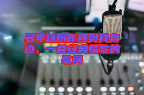 多年以后你回到我身邊，一首經(jīng)典情歌的歌詞