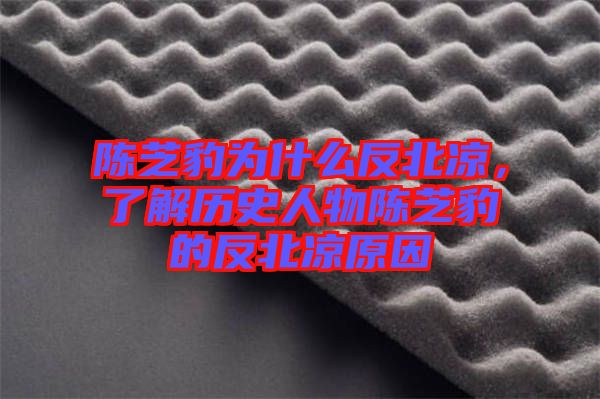 陳芝豹為什么反北涼，了解歷史人物陳芝豹的反北涼原因