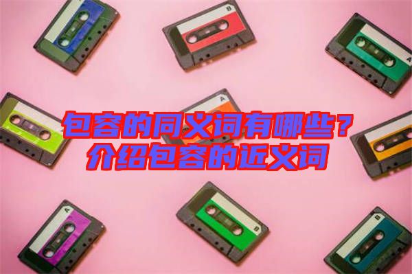 包容的同義詞有哪些？介紹包容的近義詞