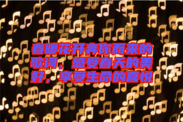 春暖花開奔你而來(lái)的歌詞，感受春天的美好，享受生命的喜悅