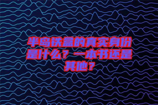 半島鐵盒的真實身份是什么？一本書還是其他？