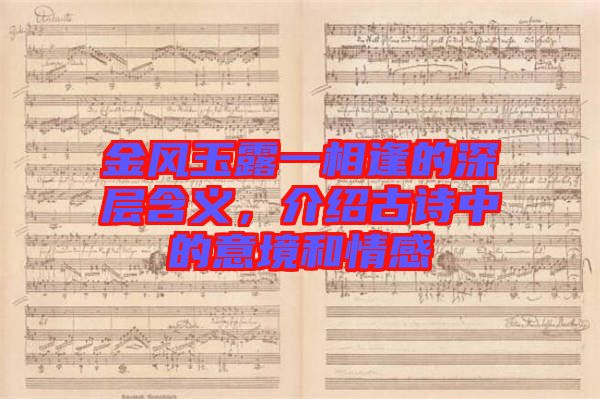 金風(fēng)玉露一相逢的深層含義，介紹古詩(shī)中的意境和情感