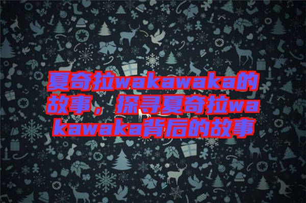 夏奇拉wakawaka的故事，探尋夏奇拉wakawaka背后的故事