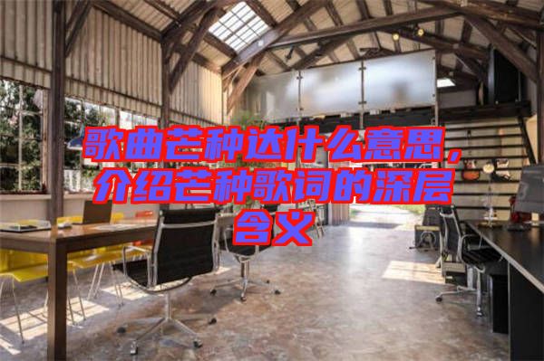歌曲芒種達(dá)什么意思，介紹芒種歌詞的深層含義