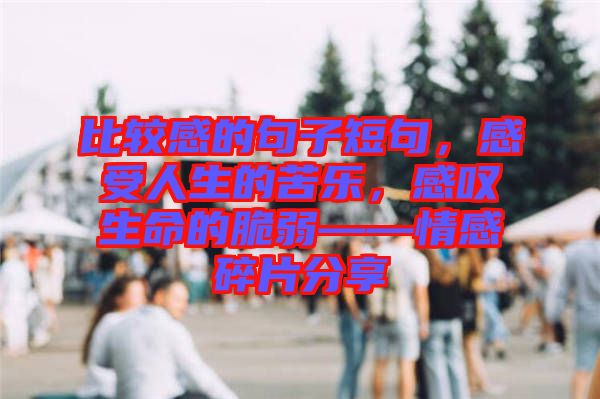 比較感的句子短句，感受人生的苦樂，感嘆生命的脆弱——情感碎片分享