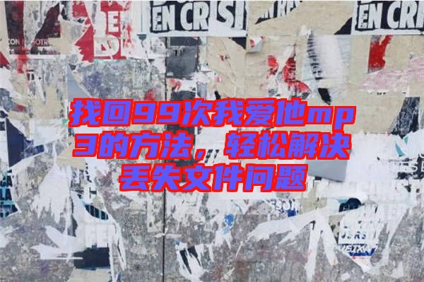 找回99次我愛他mp3的方法，輕松解決丟失文件問題