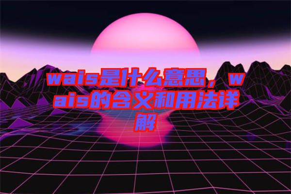 wais是什么意思，wais的含義和用法詳解