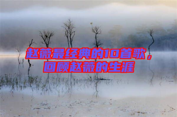 趙薇最經(jīng)典的10首歌，回顧趙薇的生涯
