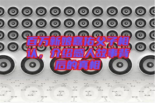 百萬(wàn)新娘嘉佑父子相認(rèn)，介紹感人故事背后的真相