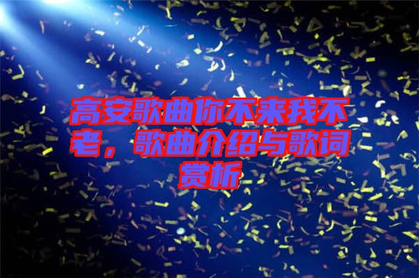 高安歌曲你不來我不老，歌曲介紹與歌詞賞析
